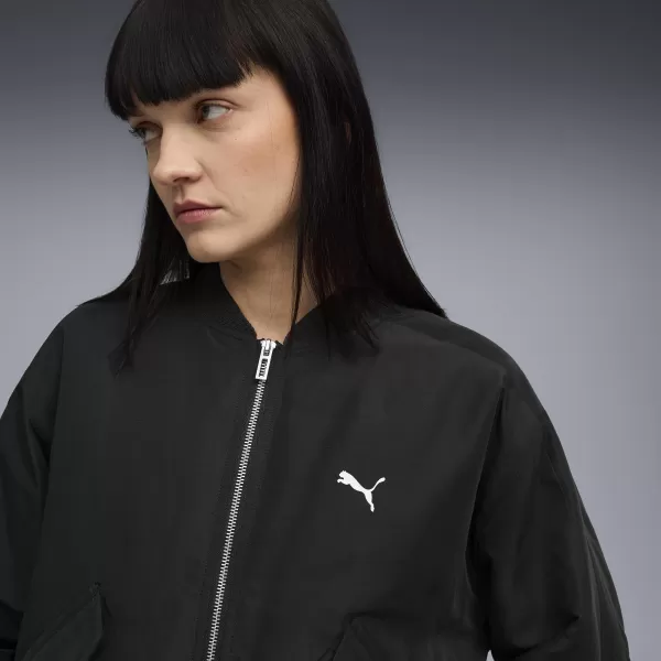  Dámské bunda PUMA T7 SATIN BOMBER JACKET 632168-01 PUMA BLACK 