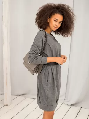Dámské šaty BASIC FEEL GOOD RV-TU-5184.93P DARK GREY