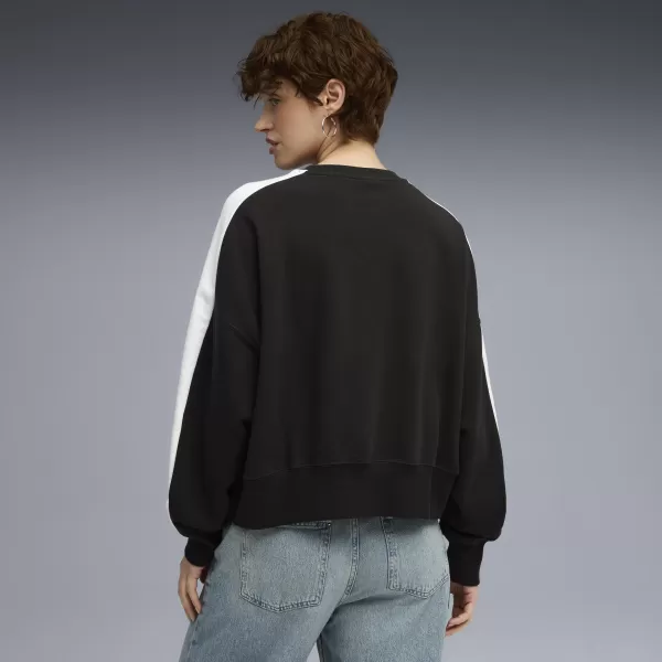  Dámská mikina PUMA T7 OVER-OVERSIZED CREW 633439-01 PUMA BLACK 