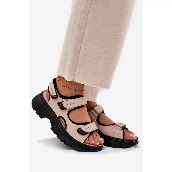  Dámské sandály ARTIKER 56C0471 BEIGE/BLACK 
