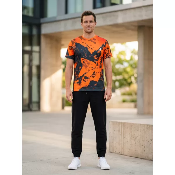  Pánské tričko premium ALTISPORT VOJ/ALM131TR01 ORANŽOVÁ/ČERNÁ 