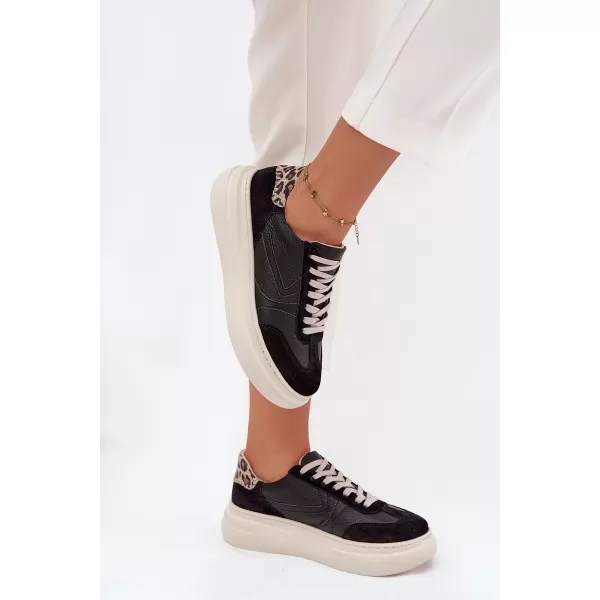  Dámské tenisky ZAZOO N1263 BEIGE/BLACK 