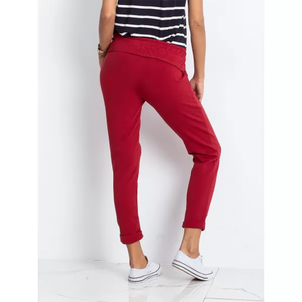  Dámské tepláky BASIC FEEL GOOD RV-DR-3589.06X BURGUNDY 