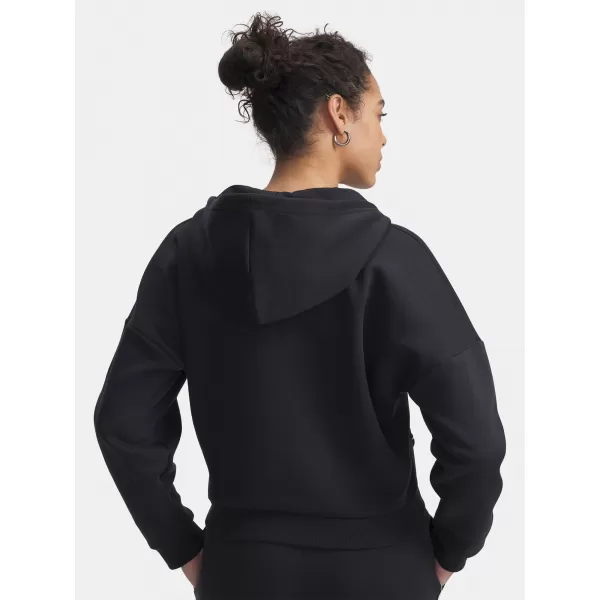 Dámská mikina UNDER ARMOUR RIVAL FLC PIPED HZ HOODIE 6003707-005 ČERNÁ 
