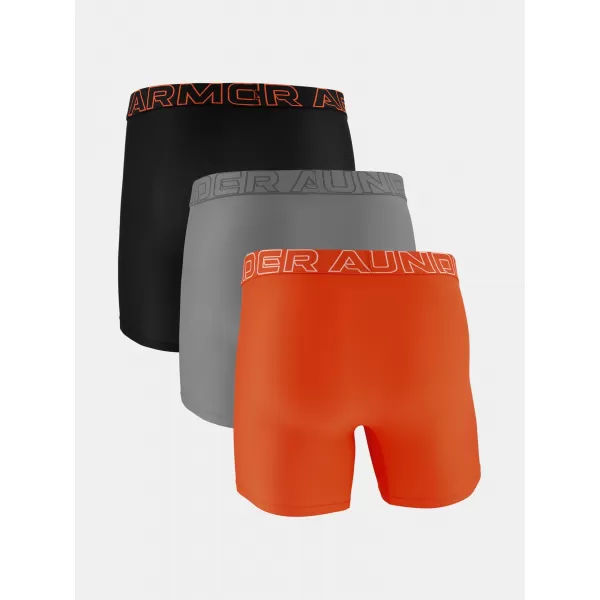  Pánské boxerky UNDER ARMOUR UA PERFORMANCE TECH MESH - SOLID 6IN - 1383884-690 ORANŽOVÁ 