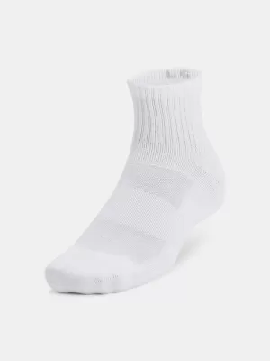 Ponožky UNDER ARMOUR UNISEX UA TC QTR (3 PÁRY) 1386372-100 BÍLÁ
