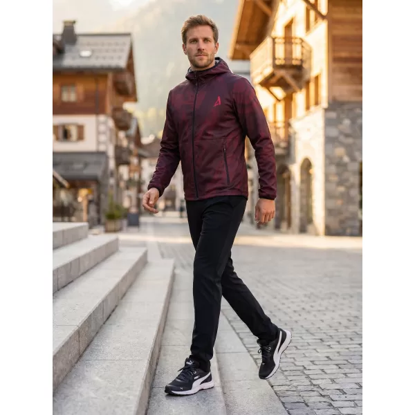  Pánská softshellová bunda premium ALTISPORT VOJ/ALM072JACK01 WINE/RED 