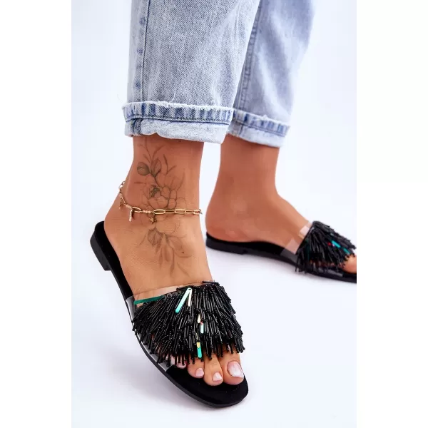  Dámské pantofle S.BARSKI KV-576-4 BLACK 
