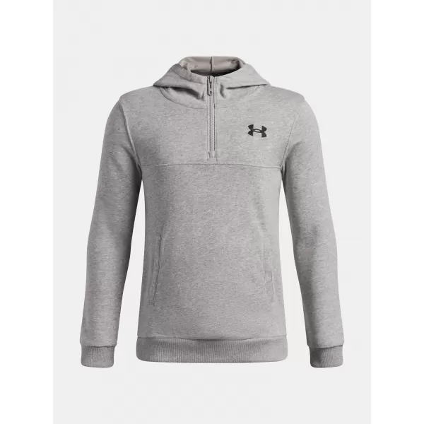  Chlapecká mikina UNDER ARMOUR UA RIVAL LW 1/4 ZIP HOODIE 6009316-011 ŠEDÁ 