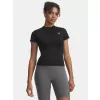 Dámské triko UNDER ARMOUR MOTION FITTED SS EMEA 6012291-001 ČERNÁ