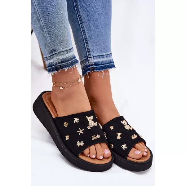  Dámské pantofle VINCEZA 66741 BLACK 