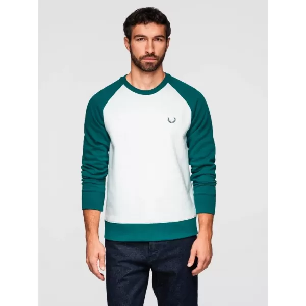  Pánská mikina OMBRE OM-SSNZ-0239 CREAM AND DARK GREEN 