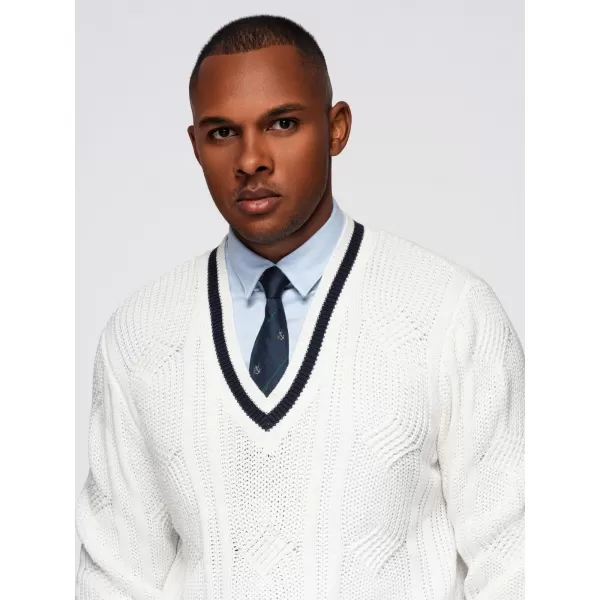  Pánský svetr OMBRE OM-SWSW-0151 WHITE 