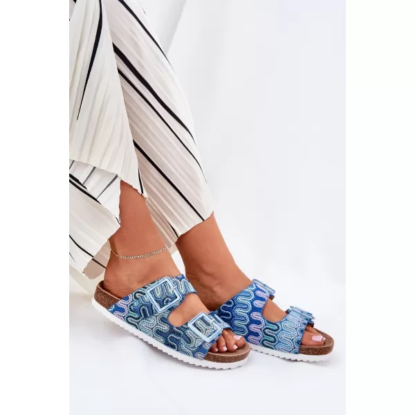  Dámské pantofle S.BARSKI RB51-006 BLUE 