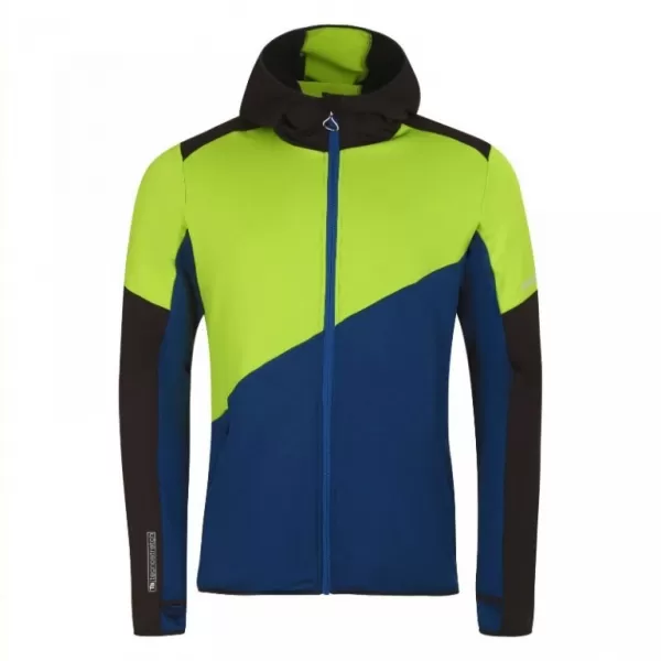  Pánská mikina PROGRESS TERRITORY HOODY ČERNÁ ZELENÁ 