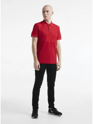Pánské sportovní polo CRAFT Corp. CORE Unify Polo Shirt M JASNĚ ČERVENÁ