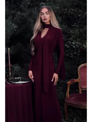 Dámské šaty MOE M891 MAROON