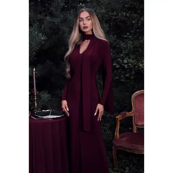  Dámské šaty MOE M891 MAROON 