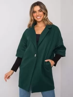 Dámský kabát RUE PARIS CHA-PL-0409.30X DARK GREEN