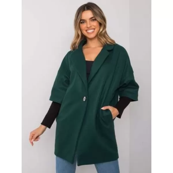 Dámský kabát RUE PARIS CHA-PL-0409.30X DARK GREEN 