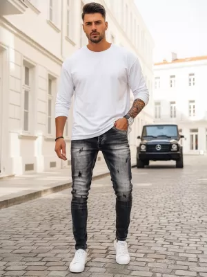 Pánské kalhoty DSTREET SVĚTLE ŠEDÁ