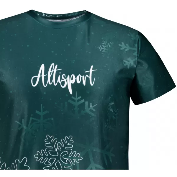  Pánské vánoční triko premium ALTISPORT VOJ/ALMVN8TR06 ZELENÁ 