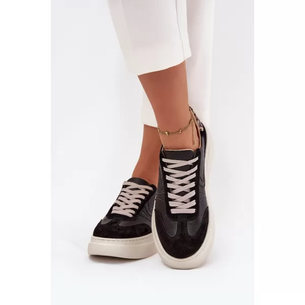  Dámské tenisky ZAZOO N1263 BEIGE/BLACK 