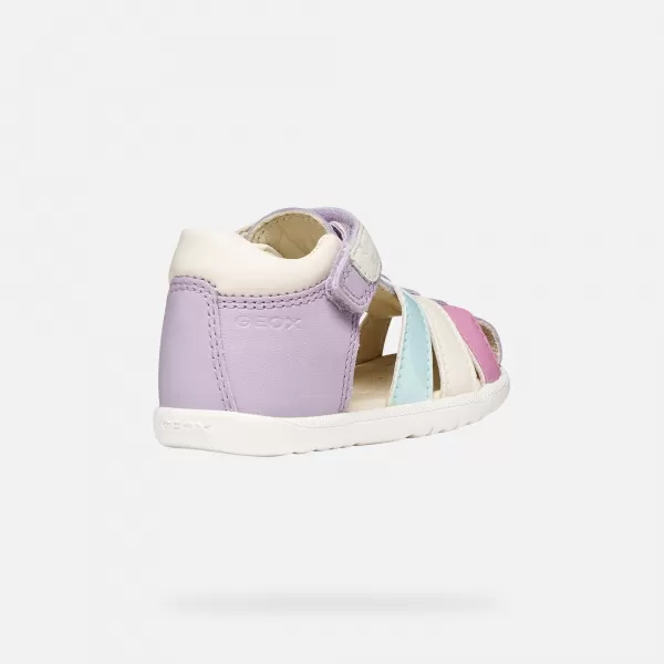  Dívčí sandály GEOX SANDAL MACCHIA B254WB08502C8888 FIALOVÁ 