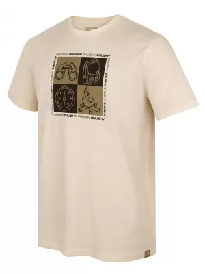 Pánské triko HUSKY TEE SQUARE M BEIGE