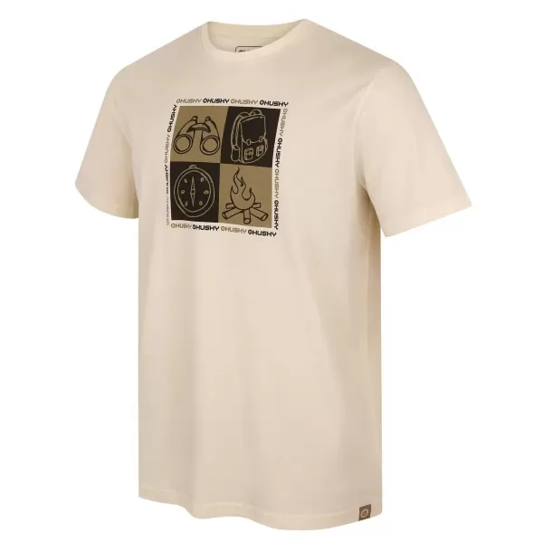  Pánské triko HUSKY TEE SQUARE M BEIGE 