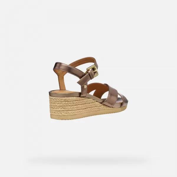  Dámské sandály GEOX ISCHIA CORDA G012728 BÉŽOVÁ 