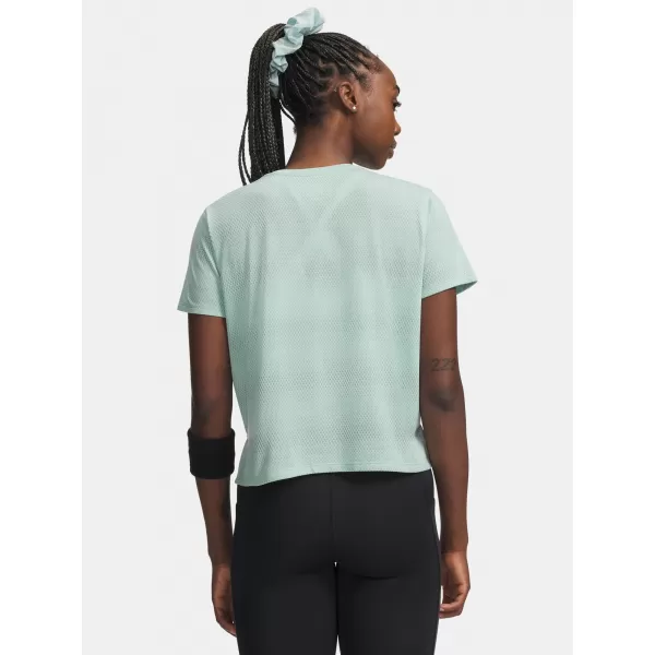  Dámské triko UNDER ARMOUR UA VELOCITI SHORTSLEEVE 6009540-703 ZELENÁ 