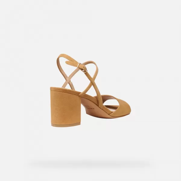  Dámské sandály GEOX VIRNILISA 65 S G013229 SVĚTLE HNĚDÁ 