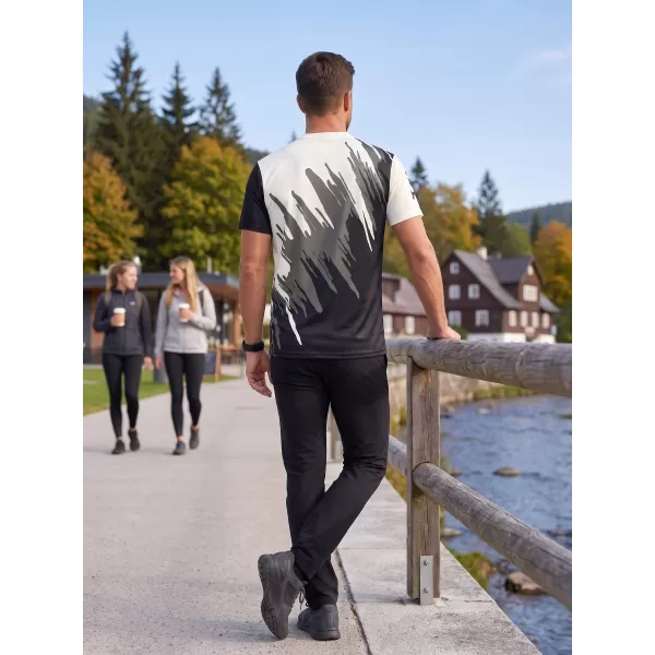  Pánské funkční triko premium ALTISPORT VOJ/ALM006TR01 ČERNÁ/SLONOVÁ KOST 