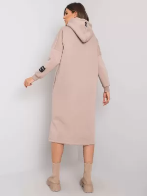 Dámské šaty RUE PARIS RV-SK-7359.25X DARK BEIGE
