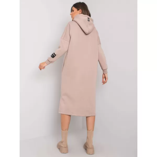  Dámské šaty RUE PARIS RV-SK-7359.25X DARK BEIGE 