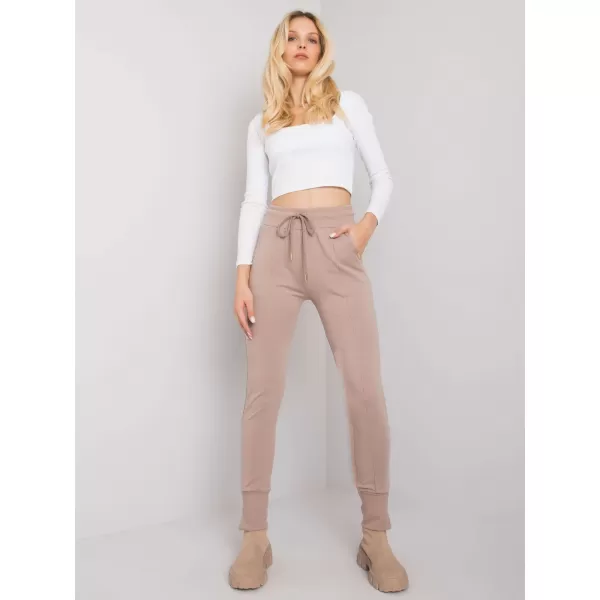  Dámské tepláky RUE PARIS RV-DR-7358.06P DARK BEIGE 