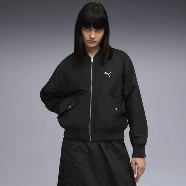  Dámské bunda PUMA T7 SATIN BOMBER JACKET 632168-01 PUMA BLACK 