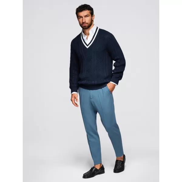 Pánský svetr OMBRE OM-SWSW-0151 NAVY BLUE 
