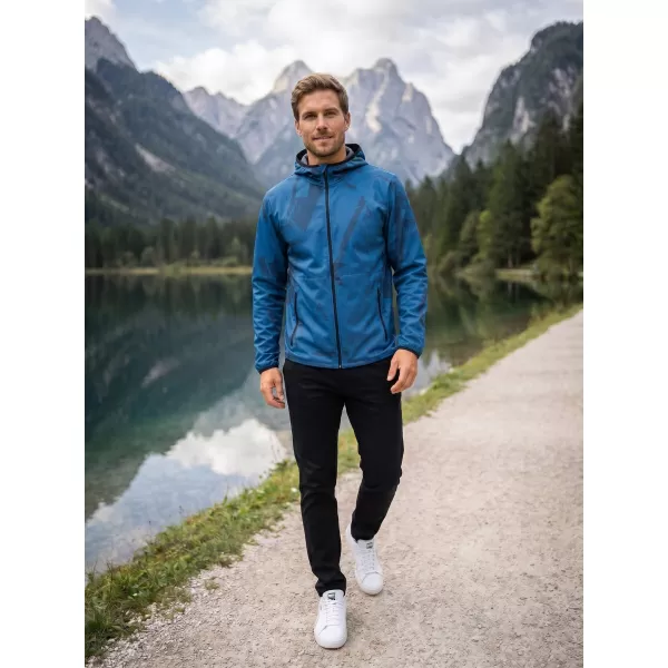  Pánská softshellová bunda premium ALTISPORT VOJ/ALM079JACK01 MODRÁ 