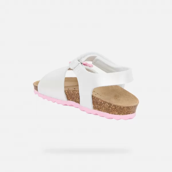  Dívčí sandály GEOX CHALKI B552RD000NFC1000 BÍLÁ 