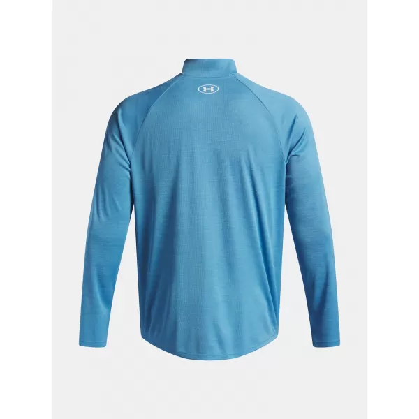  Pánské triko UNDER ARMOUR UA TECH TEXTURED 1/2 ZIP 1382797-453 MODRÁ 
