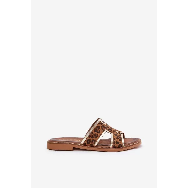  Dámské pantofle ZAZOO 40383 BROWN 