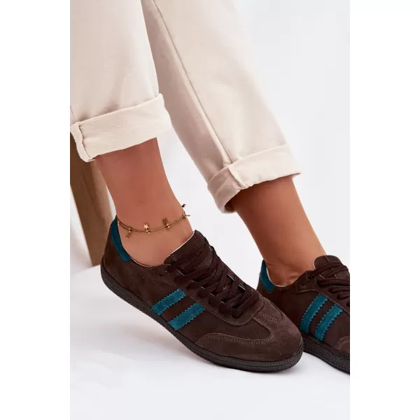  Dámské tenisky ZAZOO N1068 BROWN/BEIGE 