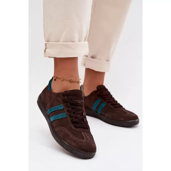  Dámské tenisky ZAZOO N1068 BROWN/BEIGE 