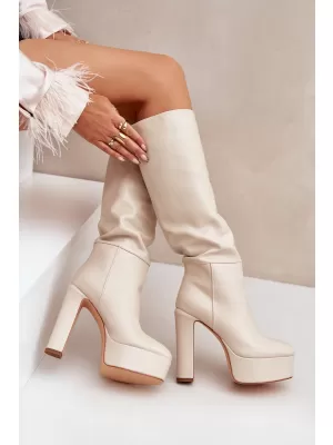 Dámské kozačky BOTO FELILORN 35100 BEIGE