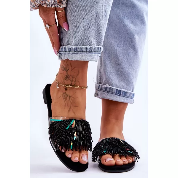  Dámské pantofle S.BARSKI KV-576-4 BLACK 
