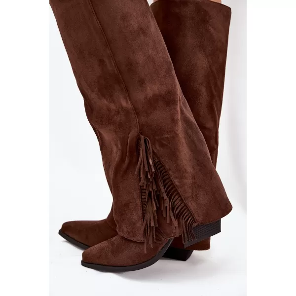  Dámské kozačky BOTO ZALIA 38567 BROWN 
