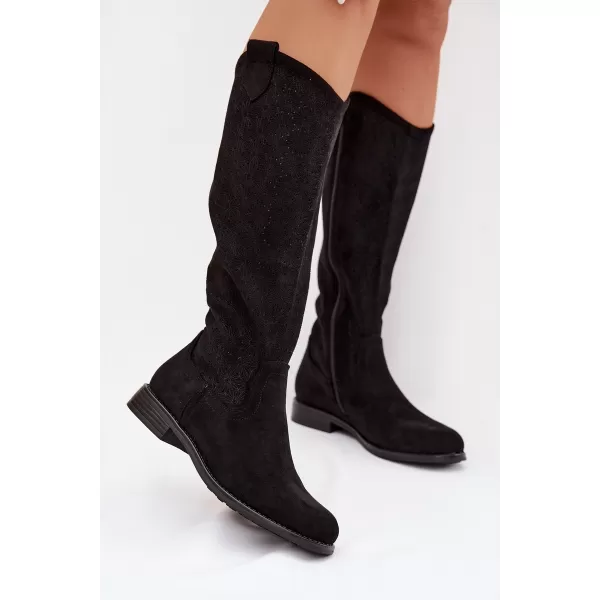 Dámské kozačky S.BARSKI HY61-8022 BLACK 