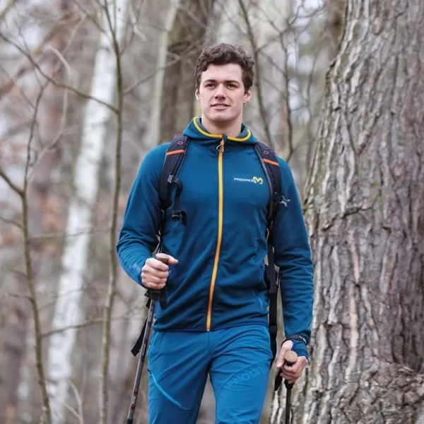  Pánská mikina PROGRESS TOREZ HOODY MERINO MODRÁ 